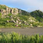 De achtertuin behorende bij het vissershuisje