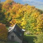 Uitzicht vanaf Kasteelruïne Ginsburg