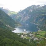 Uitzicht in het Geiranger fjord