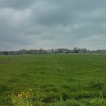 Uitzicht op de bebouwing langs de Vliet