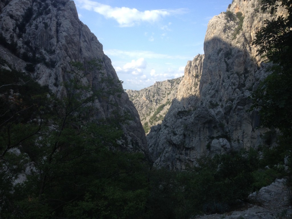 Uitzicht in de grote Paklenica