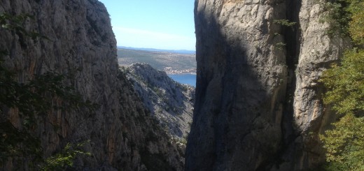 Uitzicht vanuit de kleine Paklenica