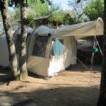 Zo mooi stond onze tent op Camping Toca Da Raposa.