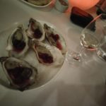 Oester / Bieten / Abrikoos-Perzik Azijn