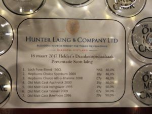 De zeven te proefen Whisky's