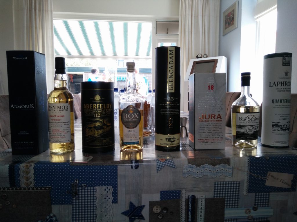 Overzicht van geproefde Whisky's
