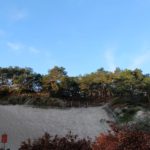 Aan het begin van de wandeling hadden wij dit uitzicht op een grote zandduin.