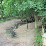 Het begin van een mooie wandeling door het bos en langs een beekje