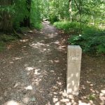 Vanaf het Drielandenpunt stonden deze grenspalen om de zoveel meter