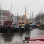 De haven in Groningen