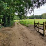 De wandeling begon over deze mooie weg