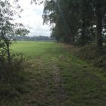 Tijdens de wandeling hadden wij dit uitzicht op wat boerenland