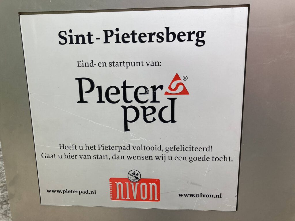 Het Pieterpad Eindpunt op de Sint Pietersberg