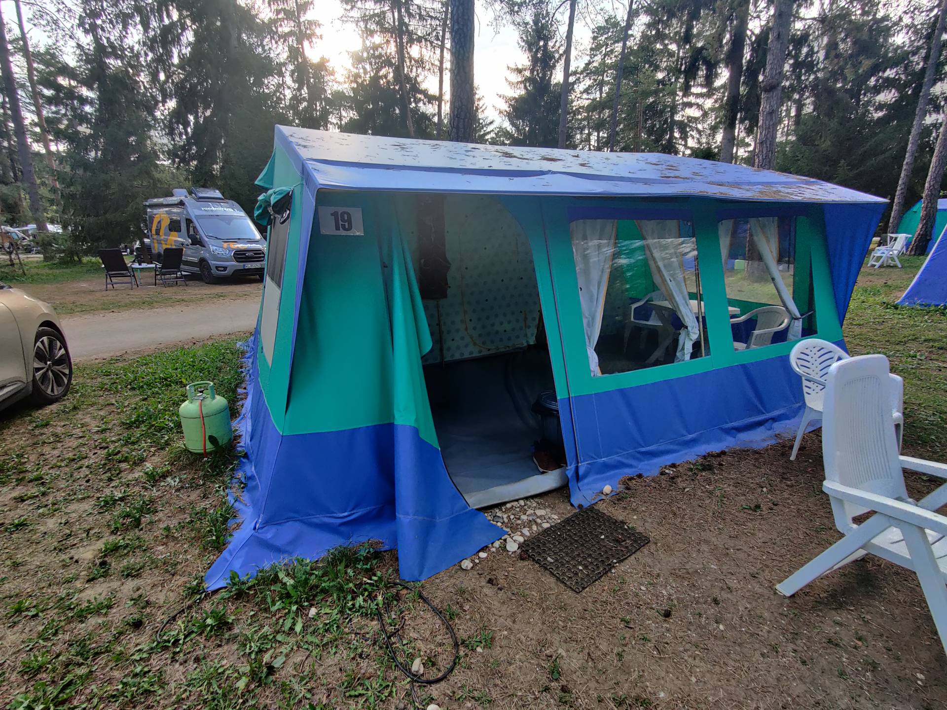 De bij VacanSoleil gehuurde tent