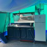 De binnenkant van de bij VacanSoleil gehuurde tent