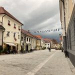 Het centrale plein in Radovljica