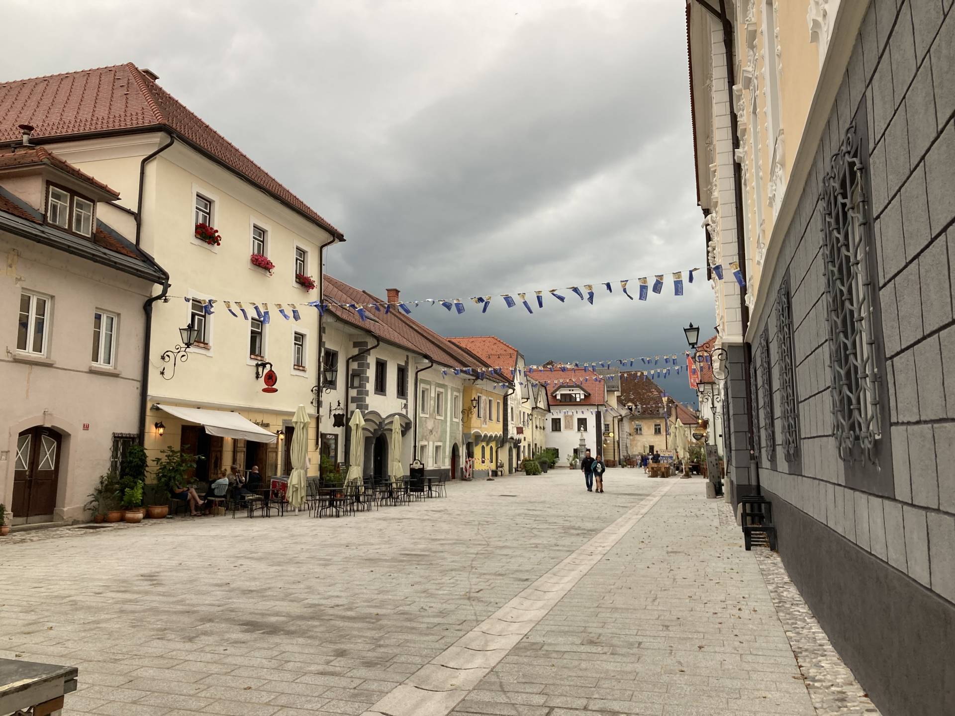 Het centrale plein in Radovljica