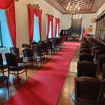 Een zaal in Kasteel Grad Bogensperk