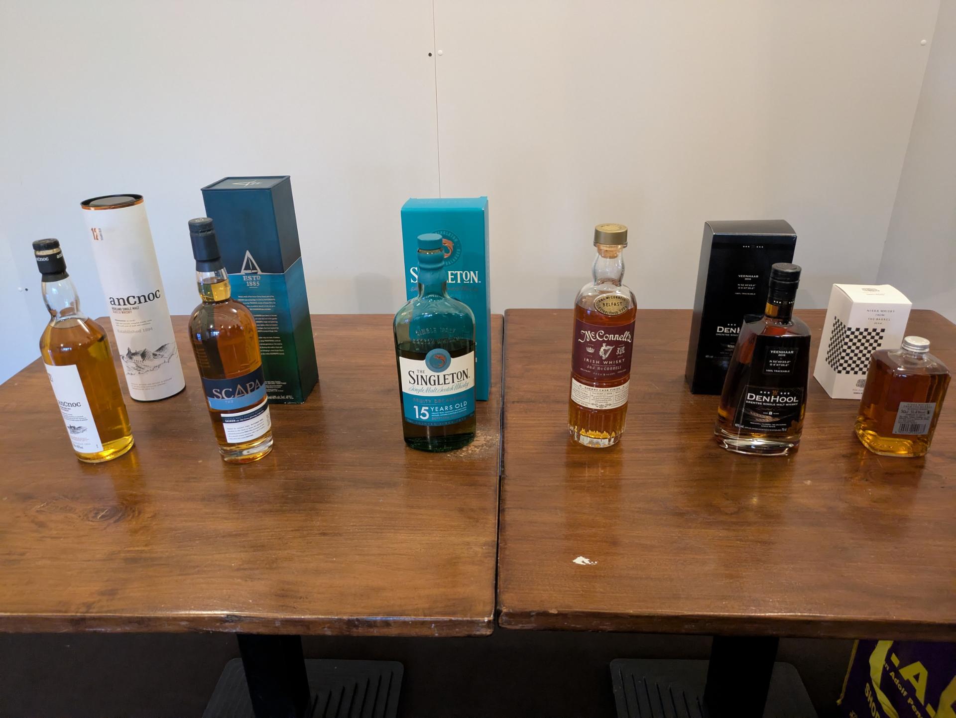 Kleine Whisky Proeverij; De Line-Up