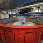 Deanston Distillery; The open mash tun