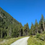 Een weg door een heel fraai dalletje