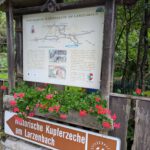 Het bord voor een oude kopermijn