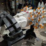 De boormachine gebruikt in Saltzwelten Saltzburg