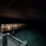 Het ondergrondse zoutmeer in Saltzwelten Saltzburg