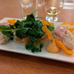 Gerookte zalm met een heerlijke kreeften mayonaise en een paling mousse.