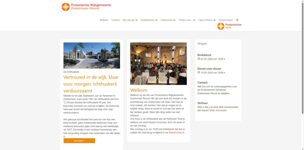 PWZN.nl; Protestantse Wijkgemeente Zoetermeer-Noord